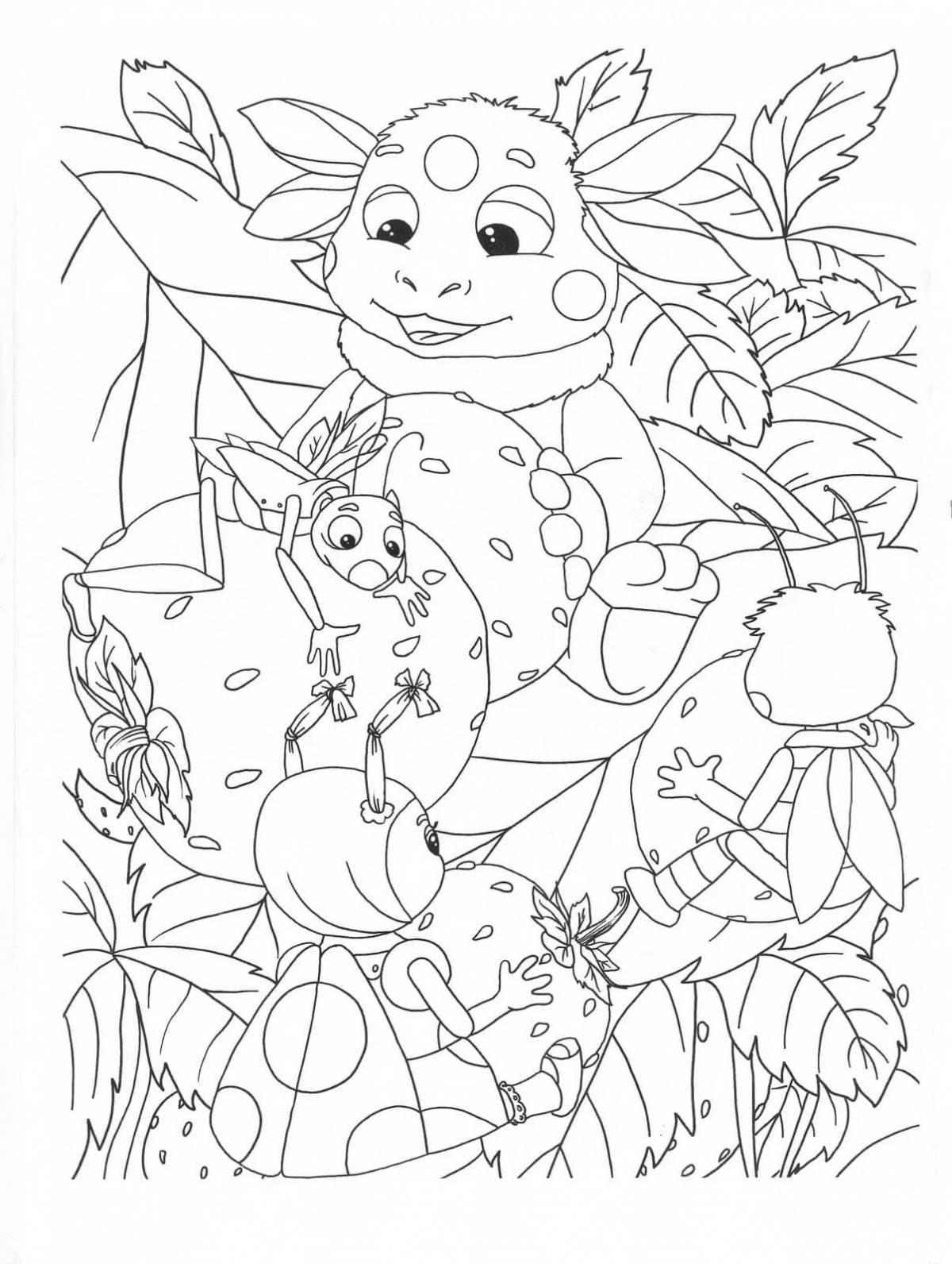 Coloring book blessed Luntik baby
