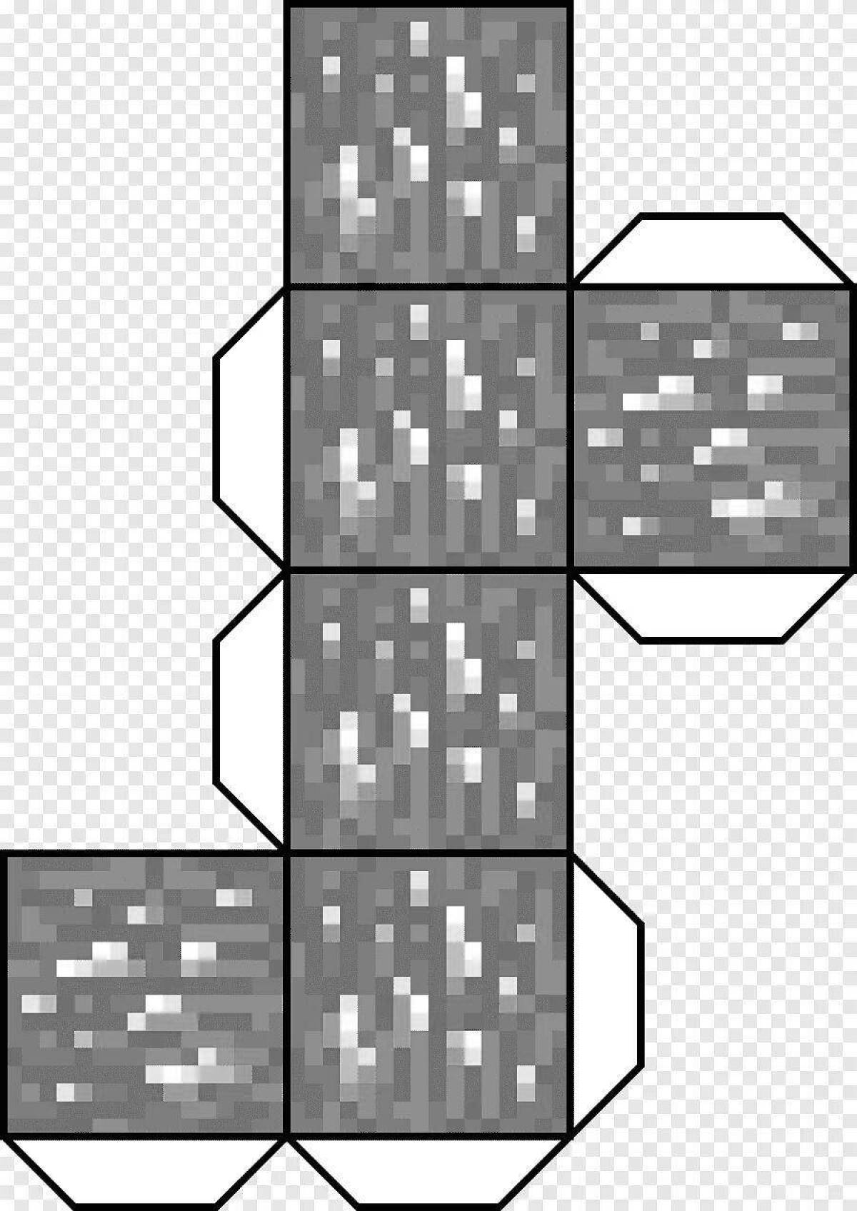 Fine minecraft workbench coloring page