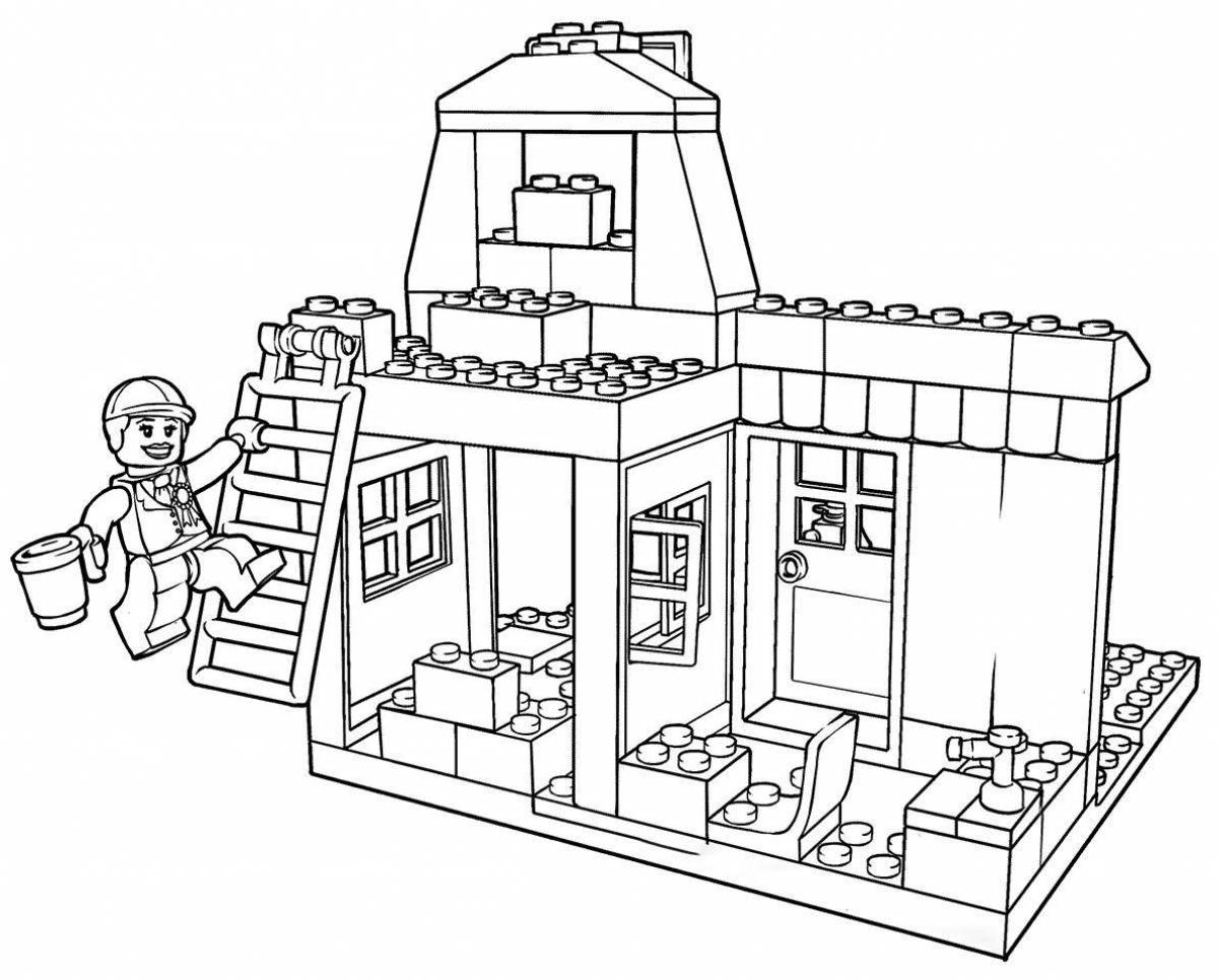 Violent minecraft house coloring