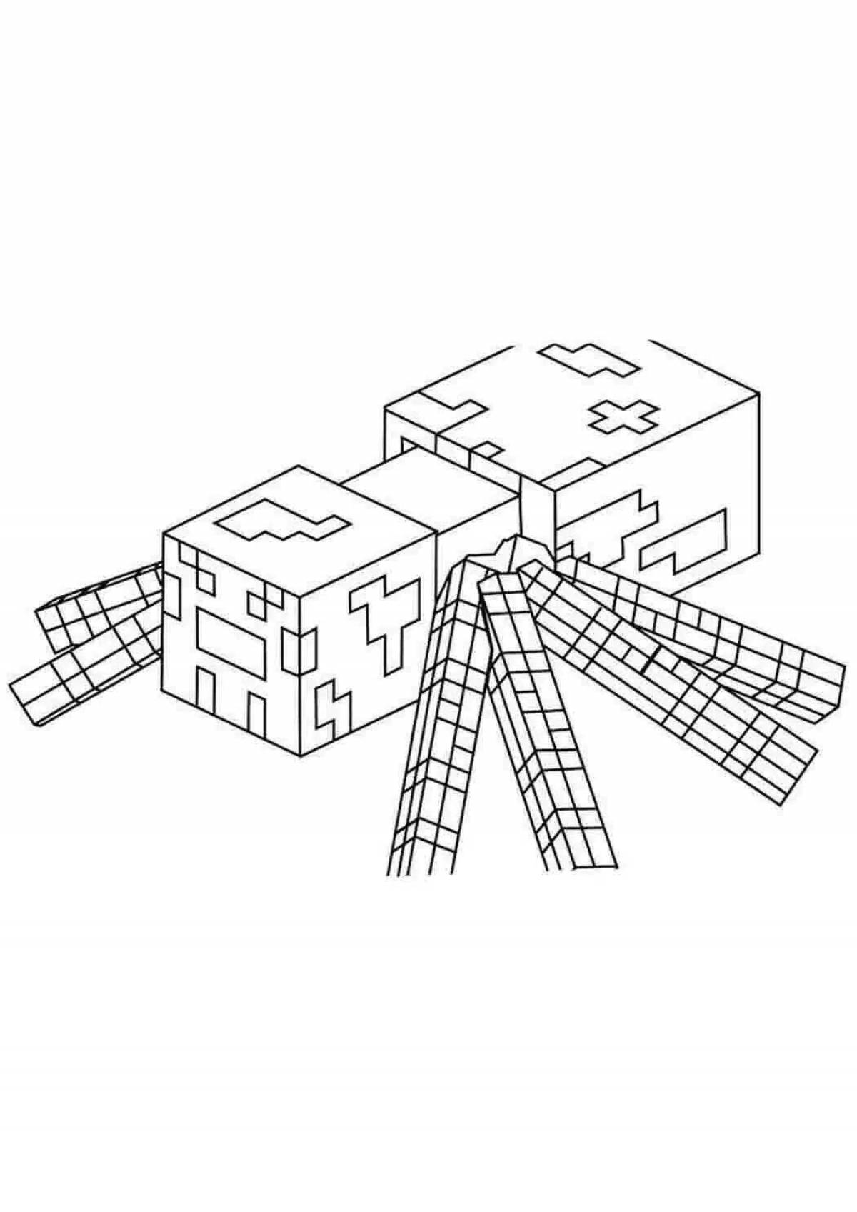 Shine minecraft house coloring book