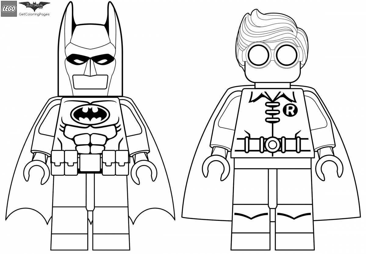 Lego heroes bright coloring pages