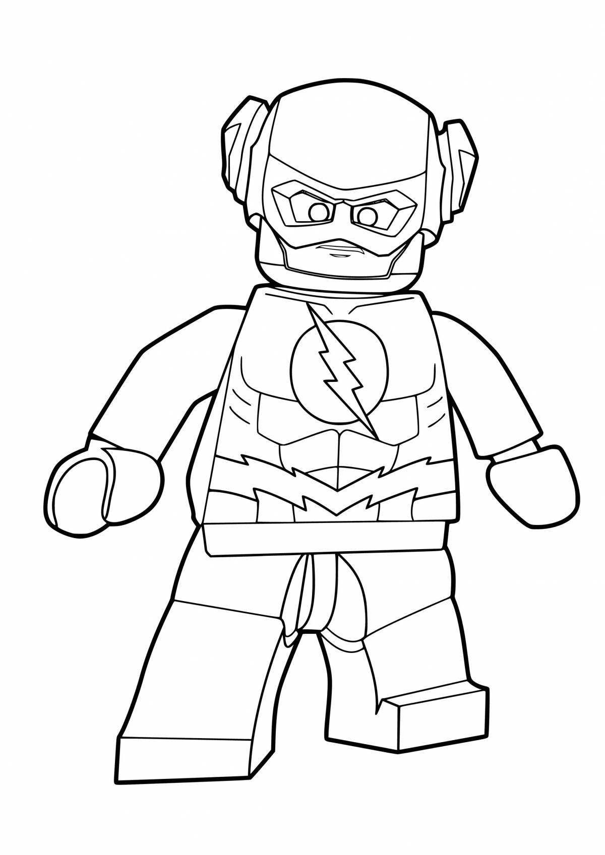 Exciting lego heroes coloring book