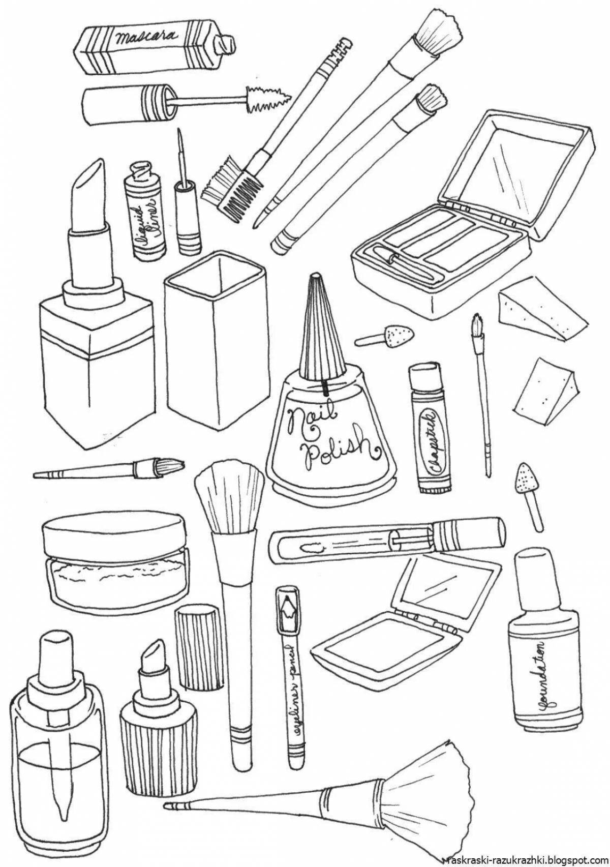 Petite cosmetics coloring page