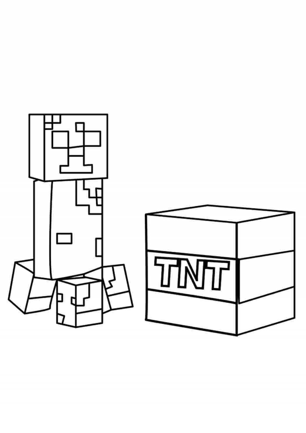 Dynamite minecraft coloring book