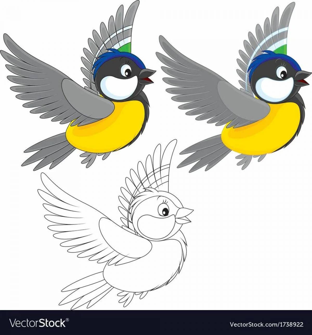 Раскраски птиц для детей