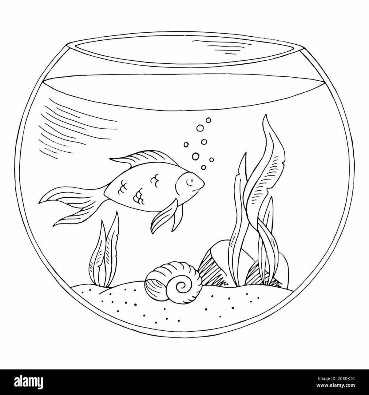 Раскраска splendid aquarium round