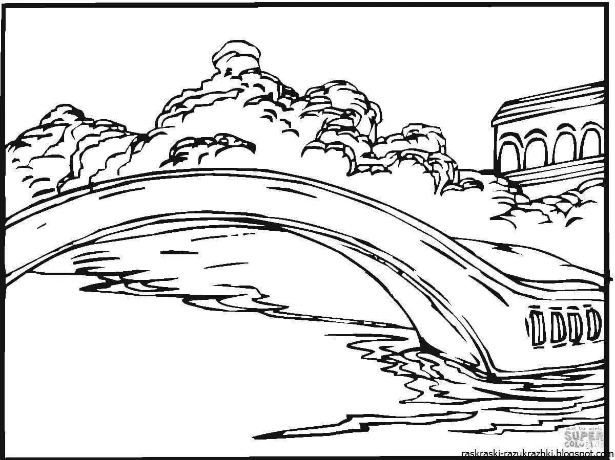 Photo Colouring calm river Volga