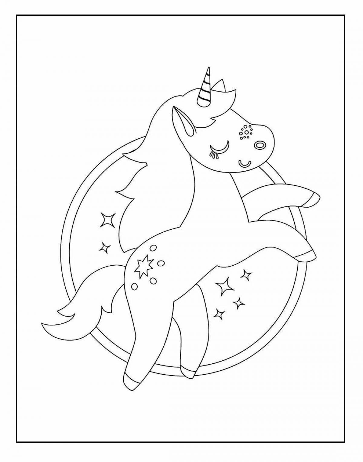 Sparkling unicorn christmas coloring book