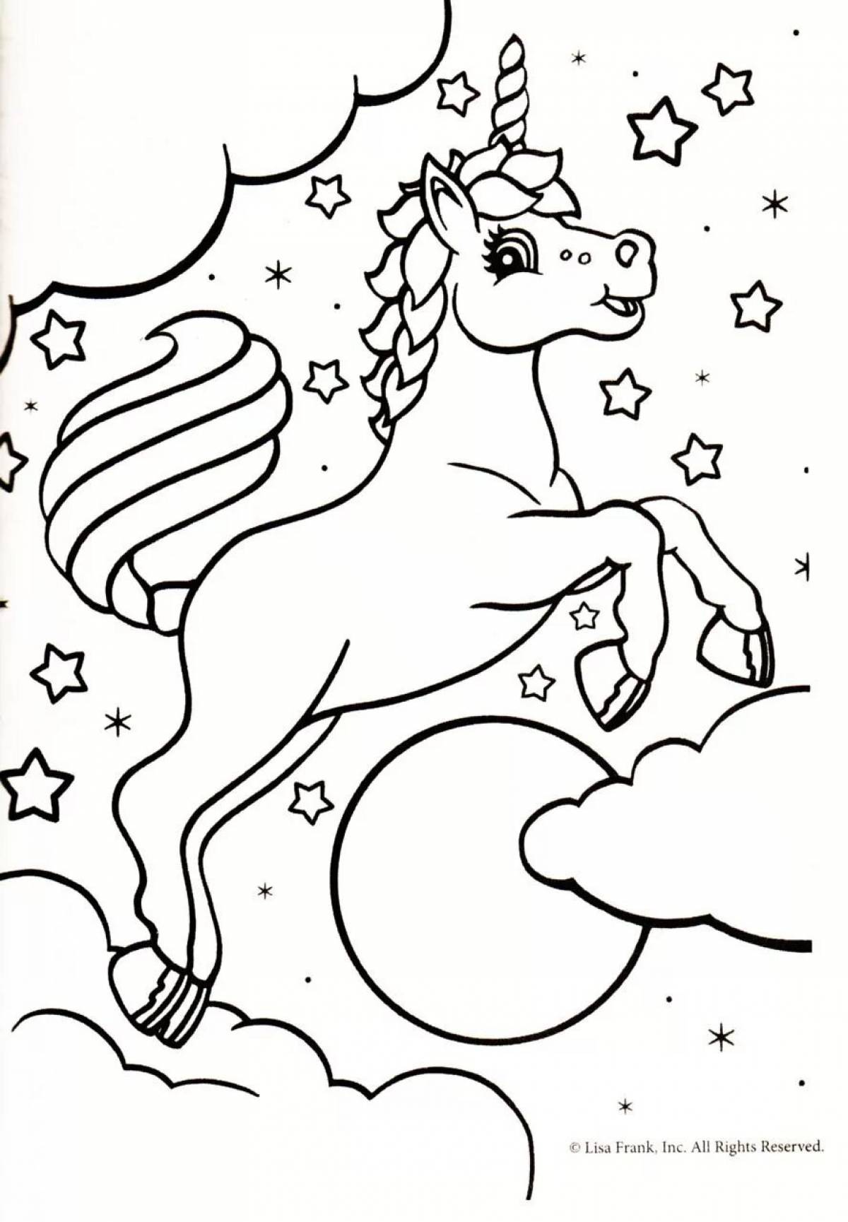Unicorn festive Christmas coloring book