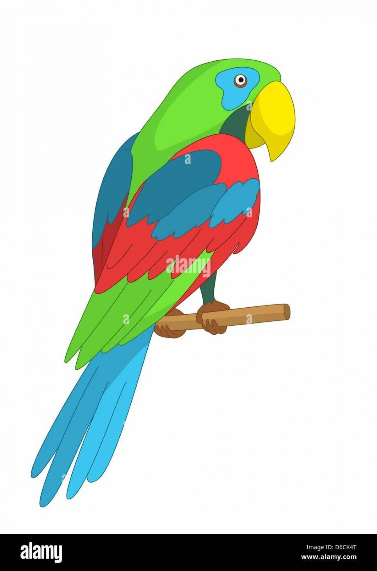 Coloured parrot #10