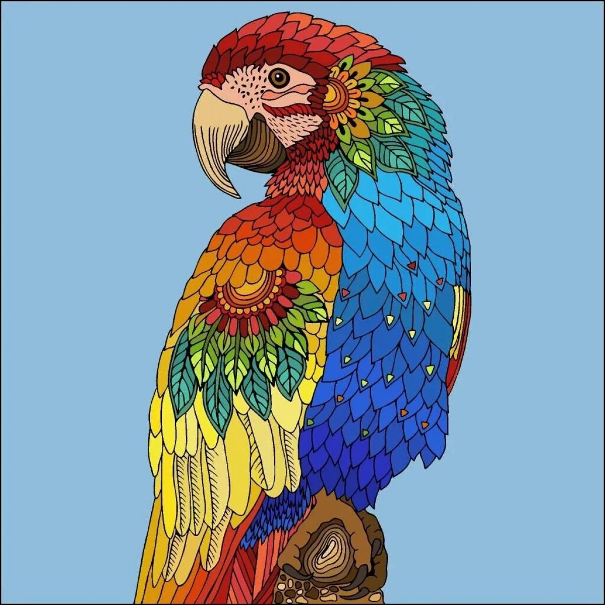 Coloured parrot #15