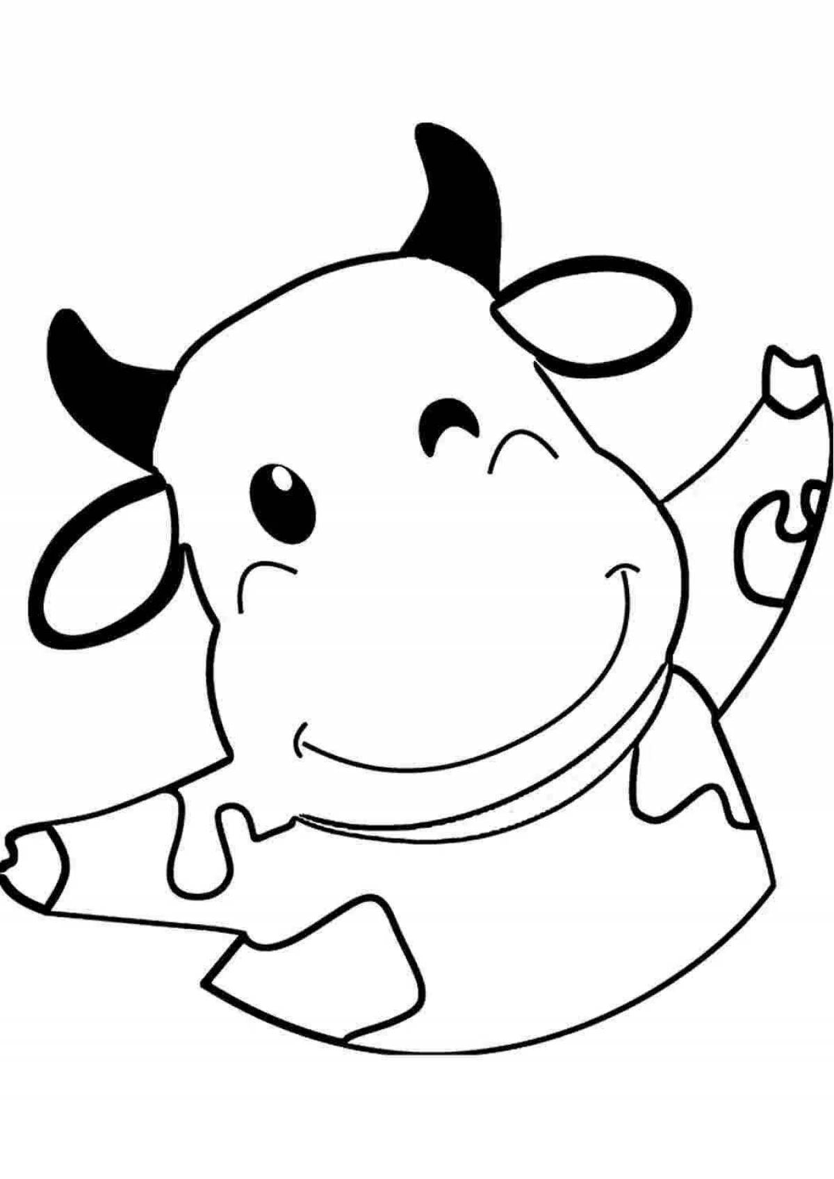 Очаровательная раскраска с коровьим принтом