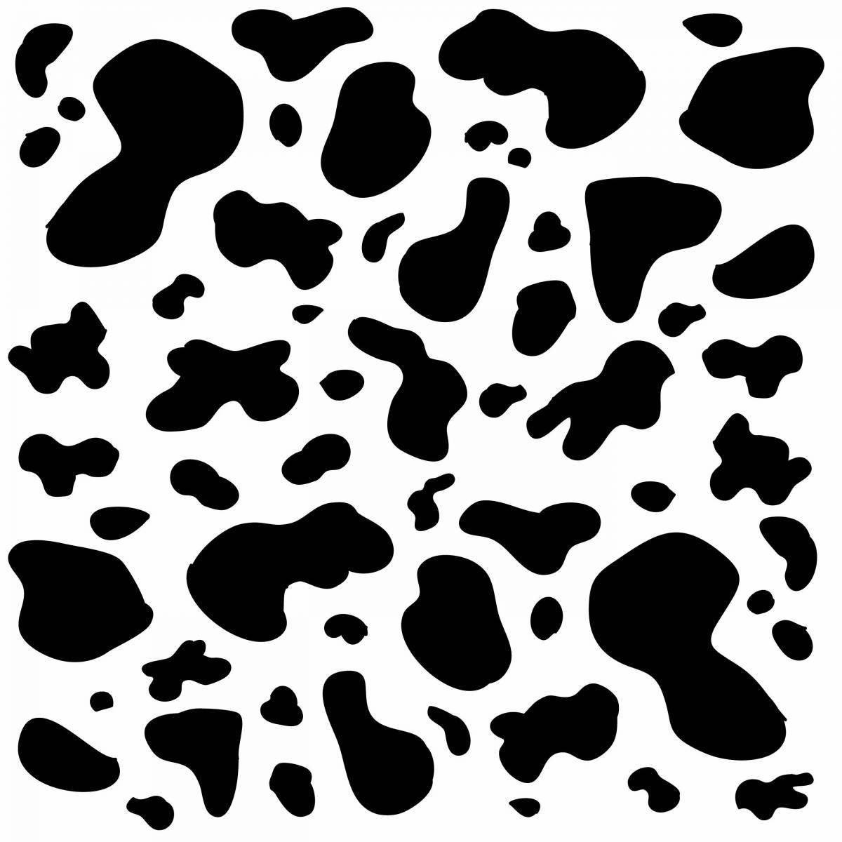 Раскраска с изображением милой коровы