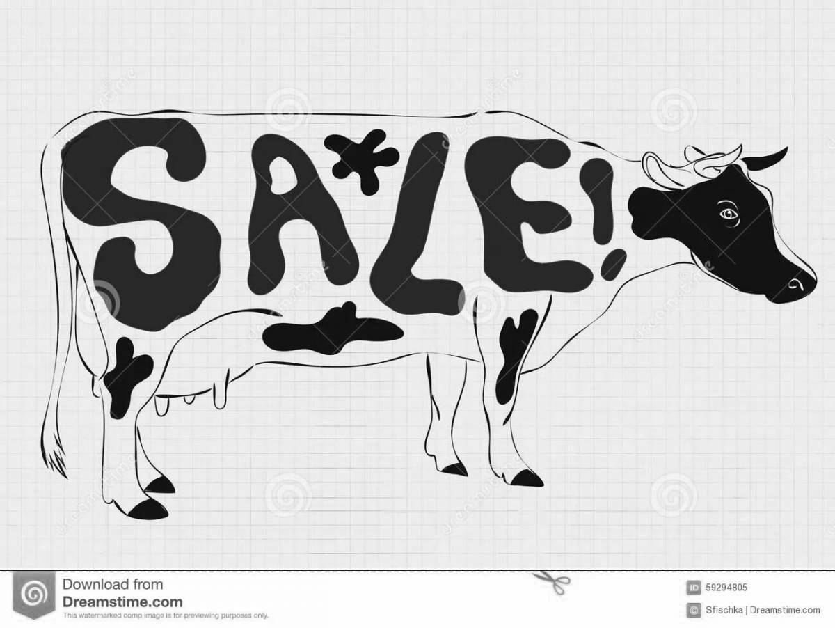 Cow coloring page