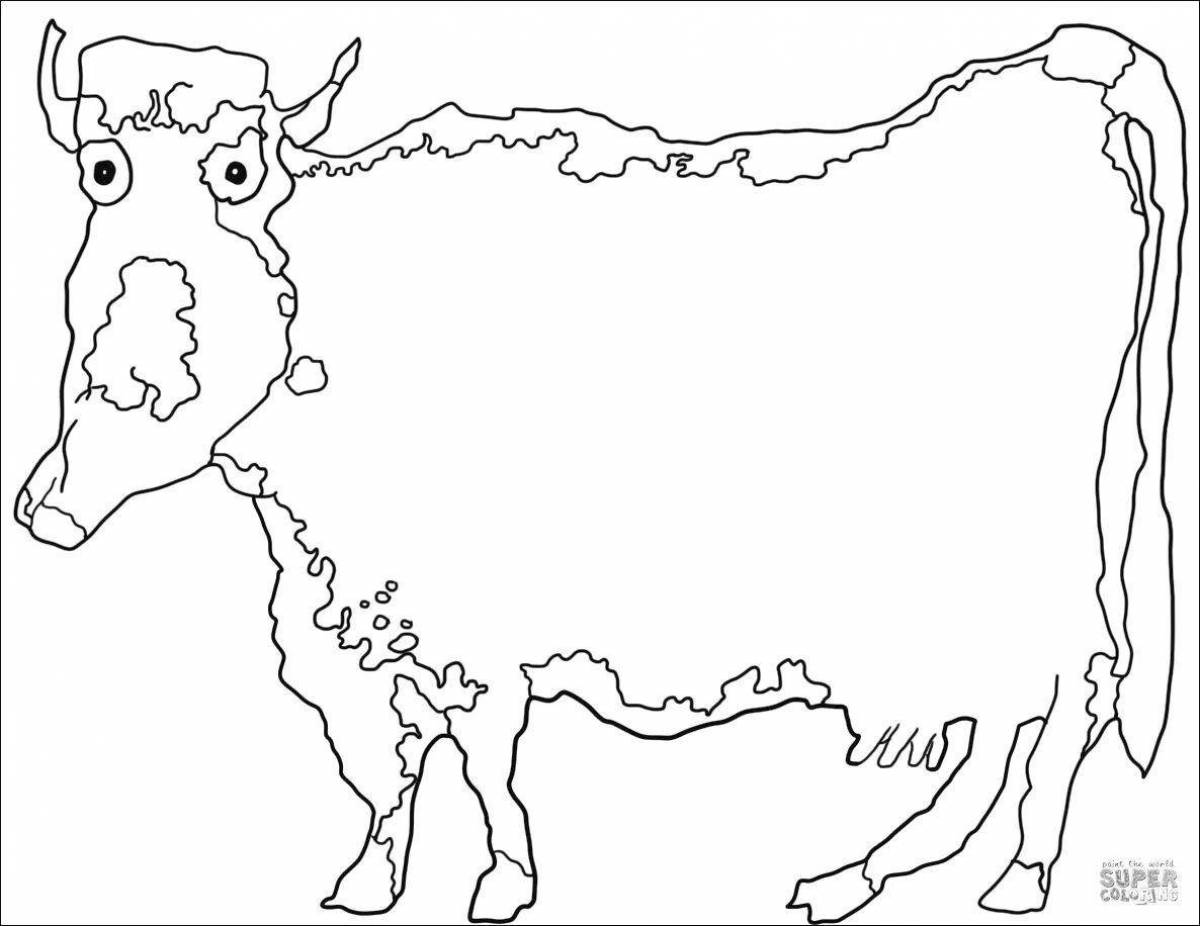 Fancy cow print coloring book