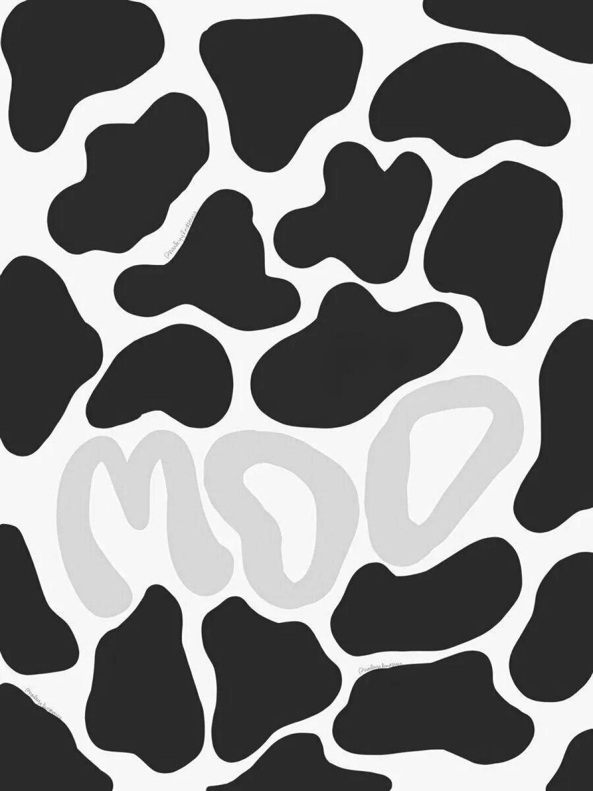 Coloring page dazzling cow