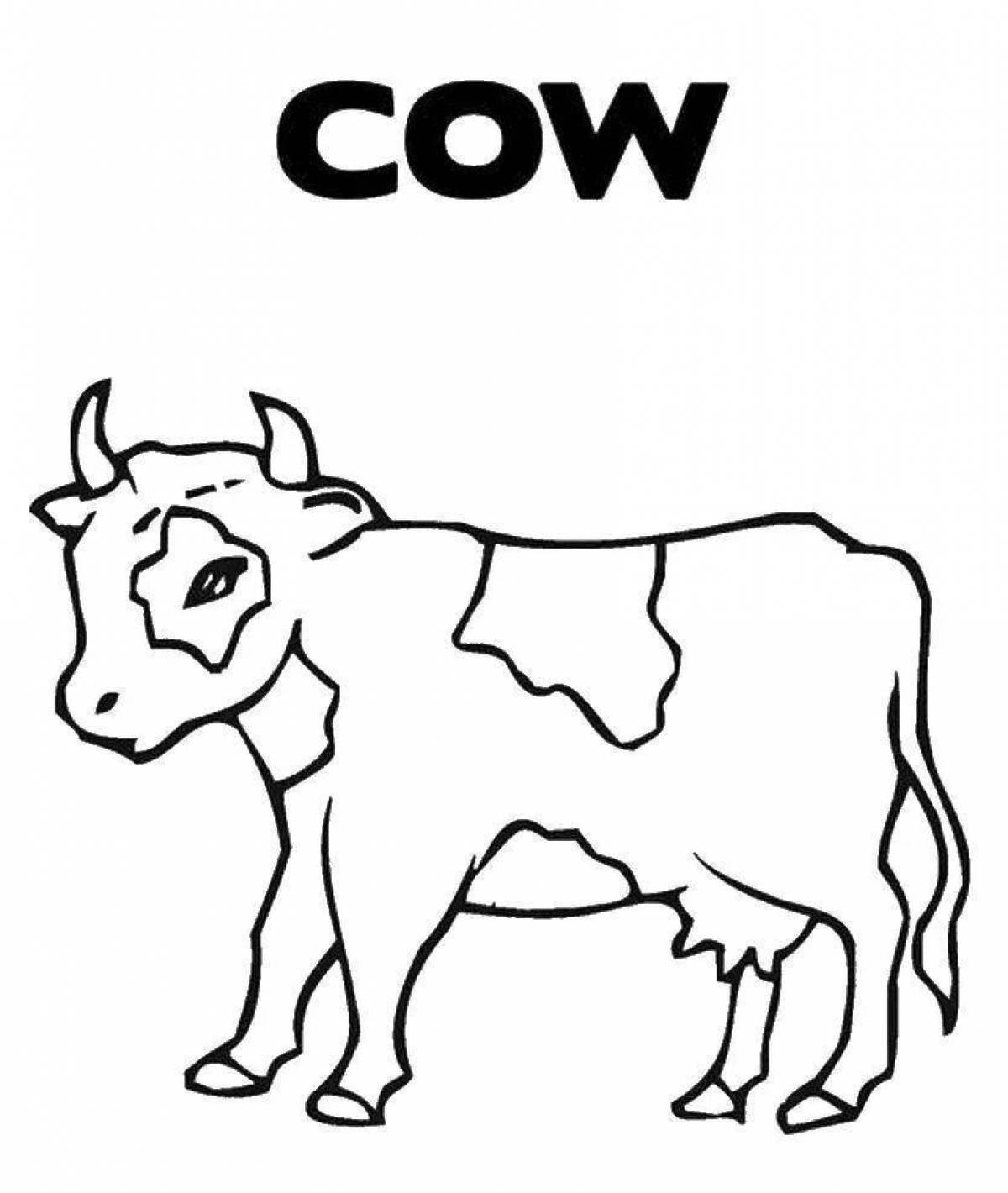 Attractive cow print coloring book