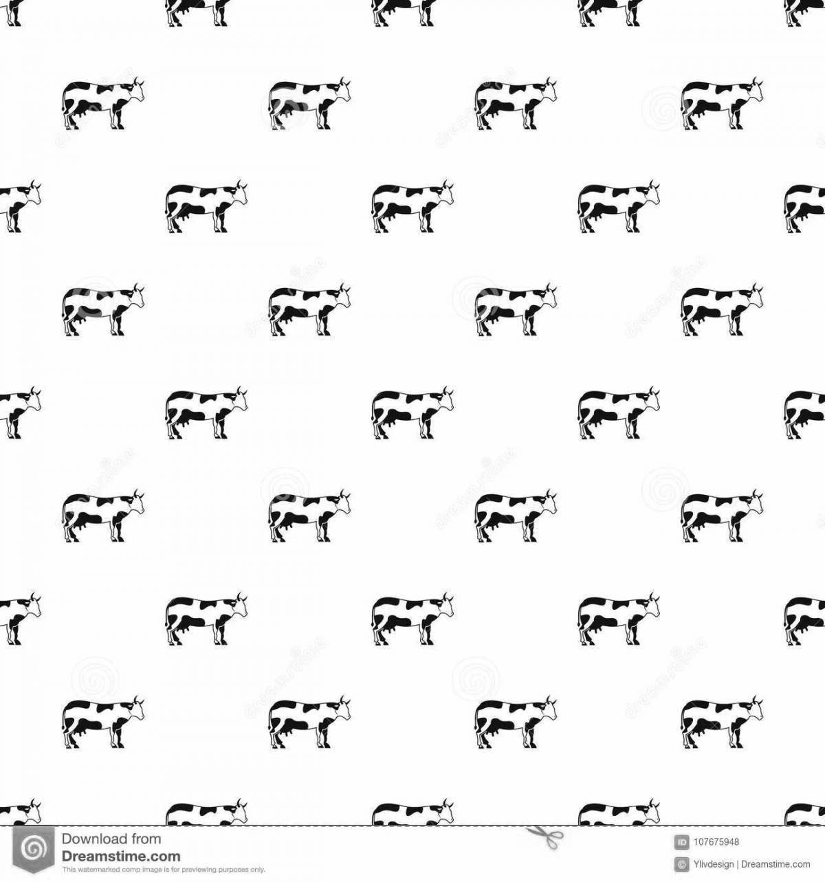 Fabulous cow print coloring book