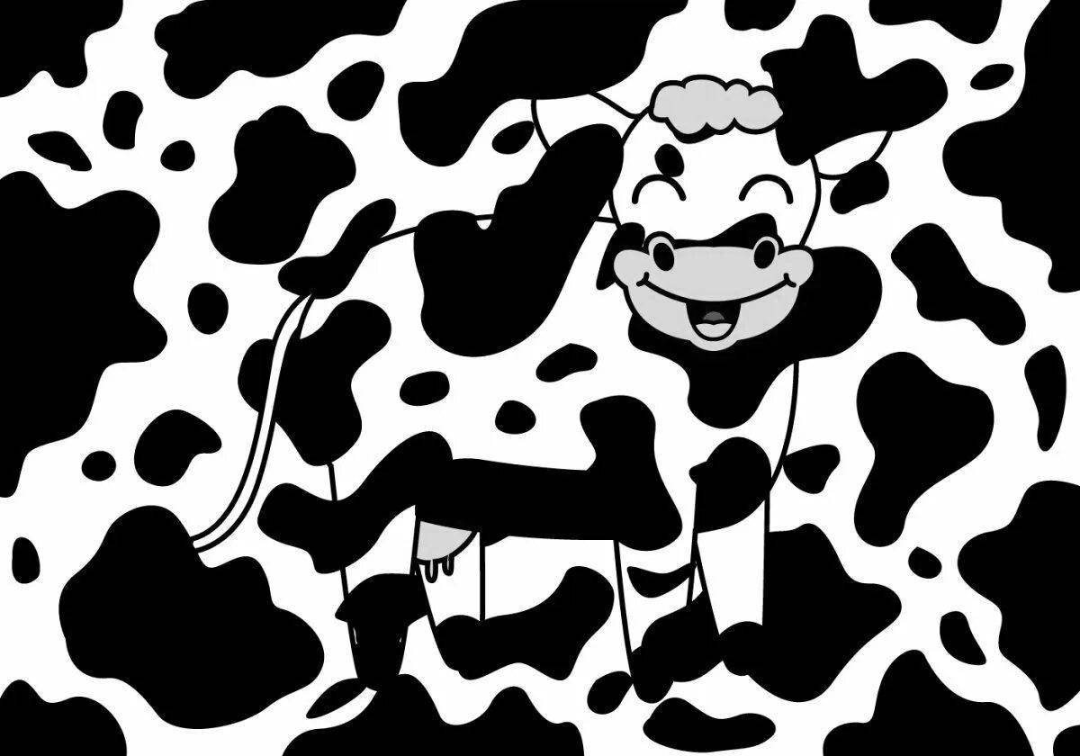 Раскраска «сияющая корова»