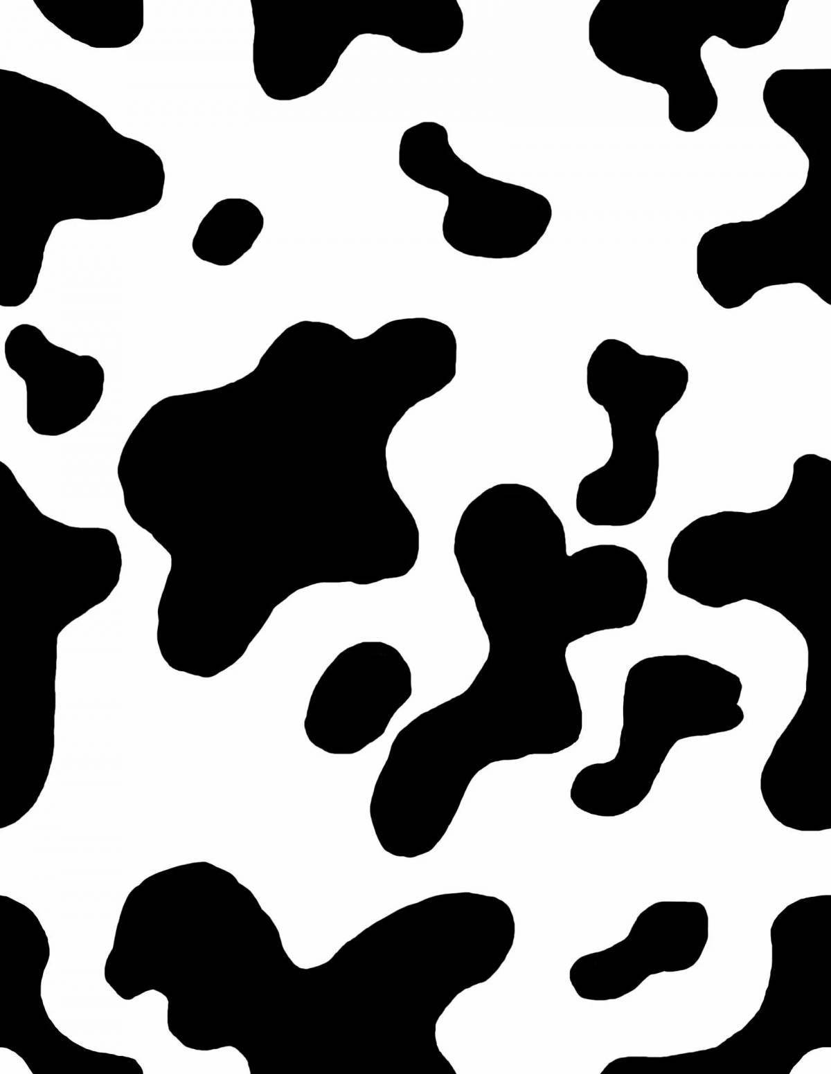 Cow print trendy coloring book