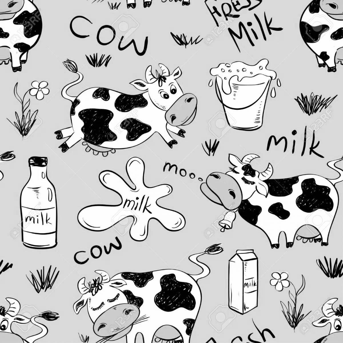 Hip cow print coloring book