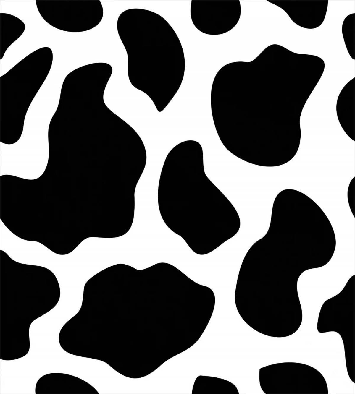 Cool cow print coloring page