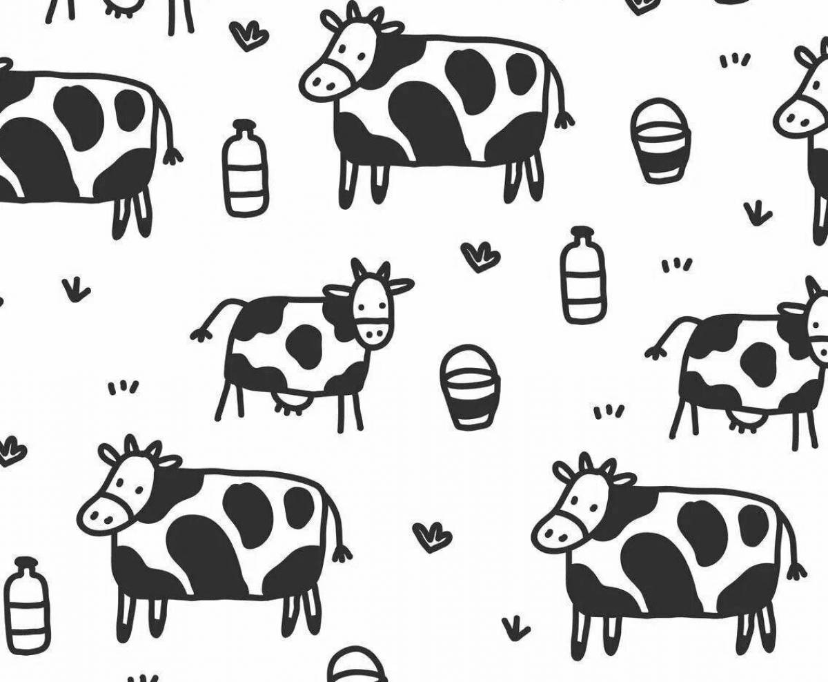 Fun cow print coloring book