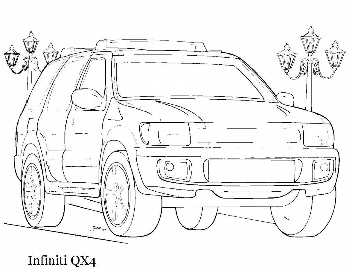 Royal police jeep coloring page