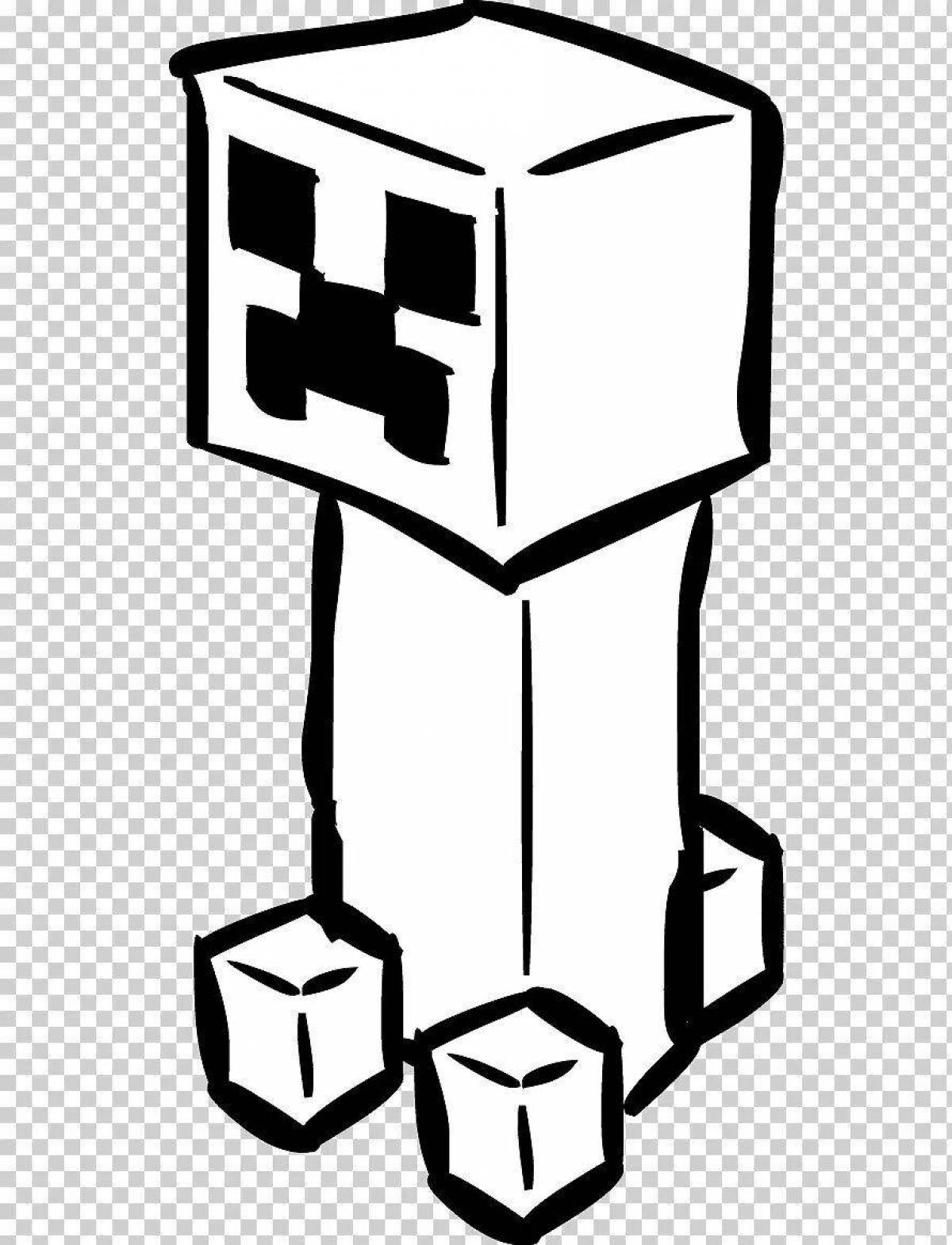 Coloring funny minecraft stickers