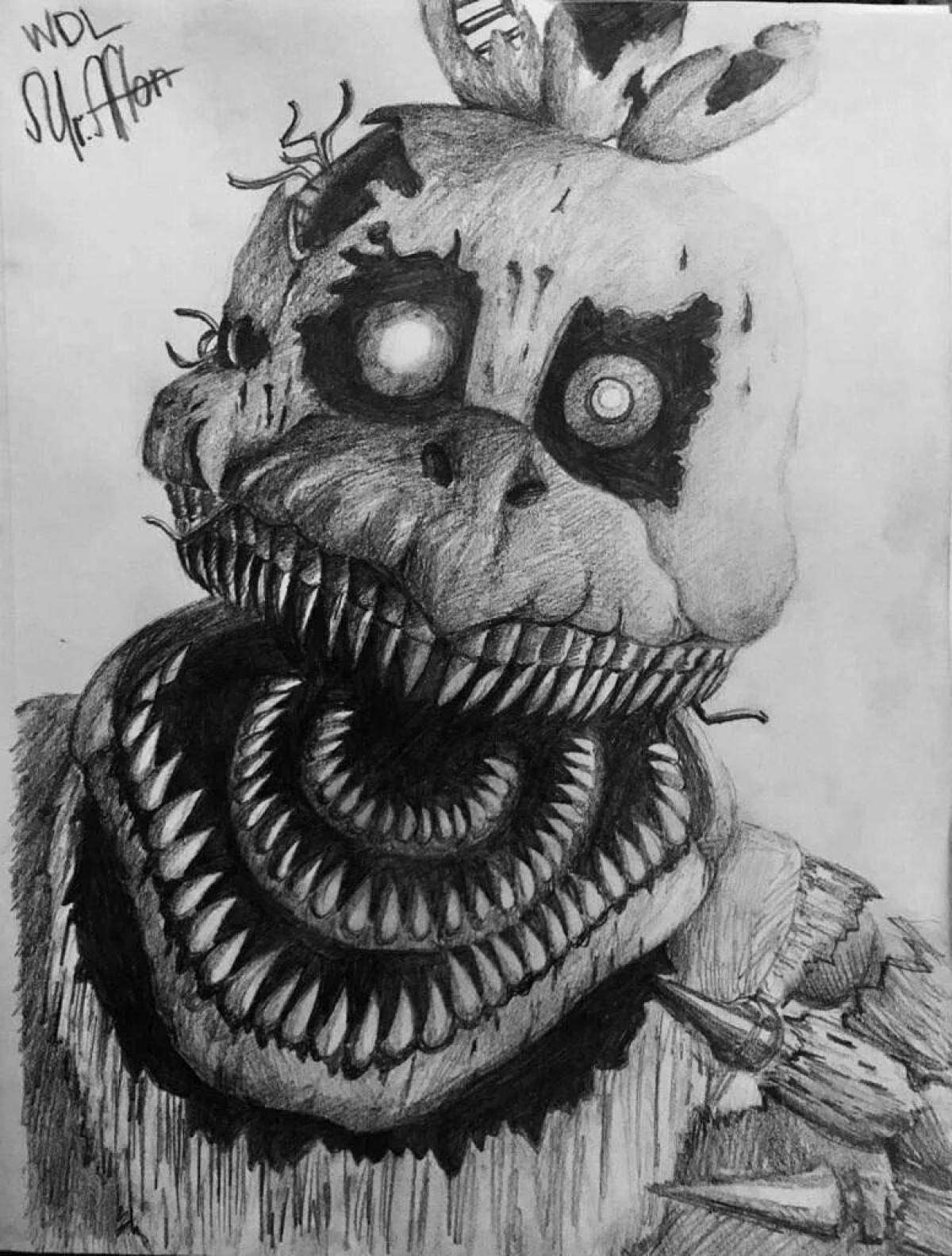 Disgusting animatronic coloring book