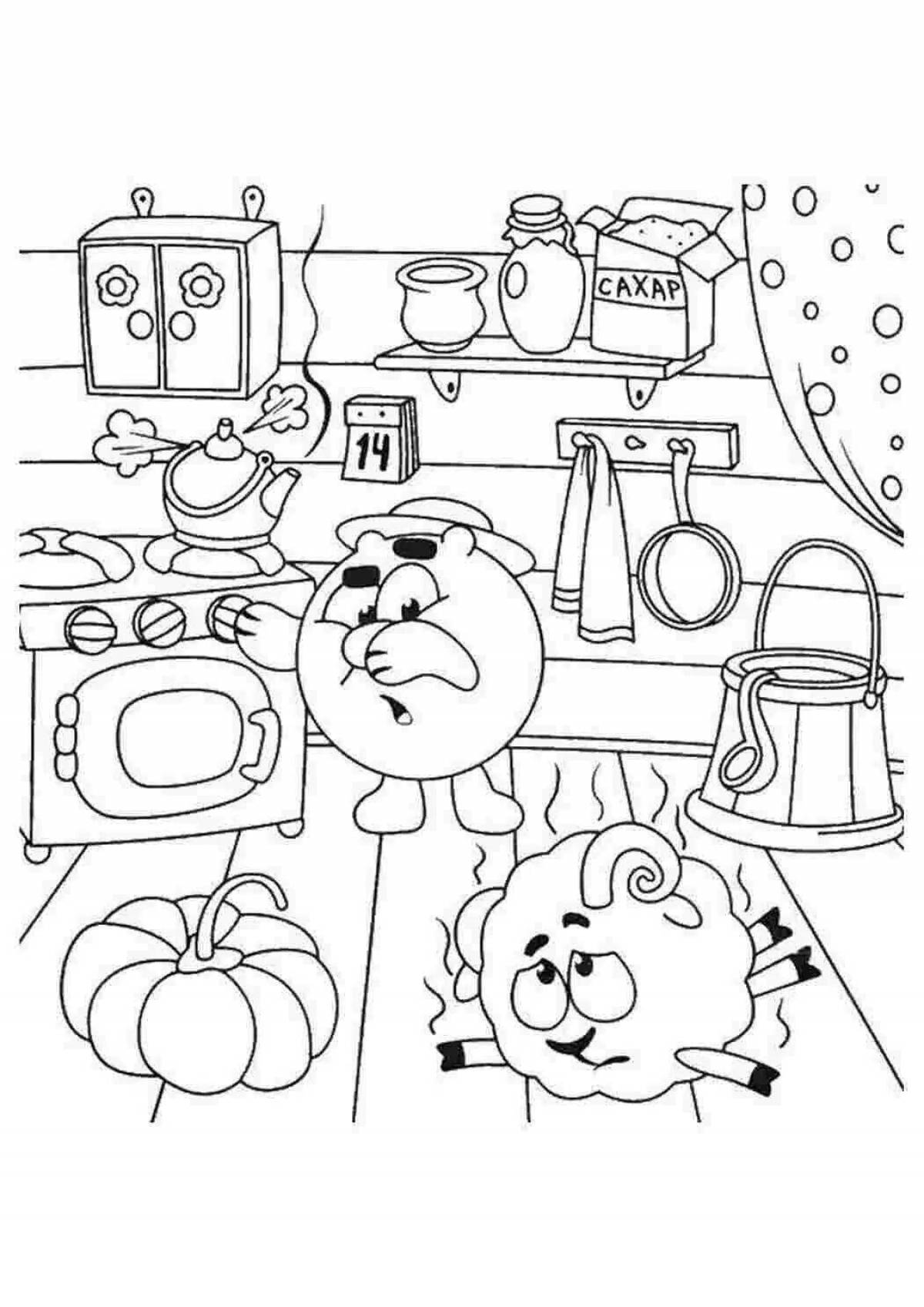 Photo Smeshariki amazing coloring pages