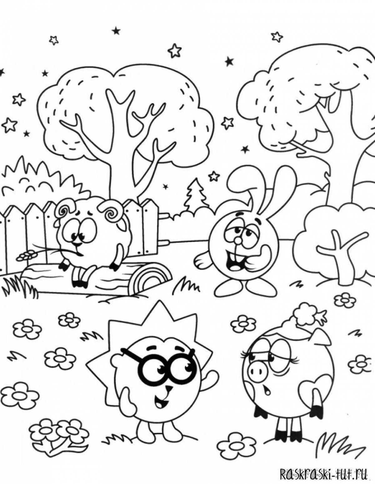 Photo Delightful complex coloring Smeshariki