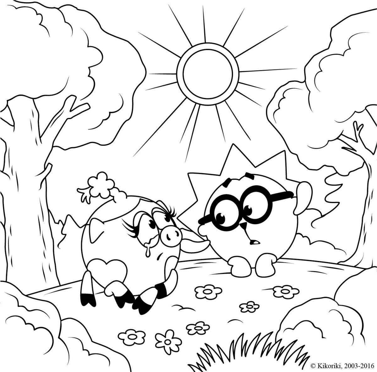 Photo Smeshariki amazing complex coloring book