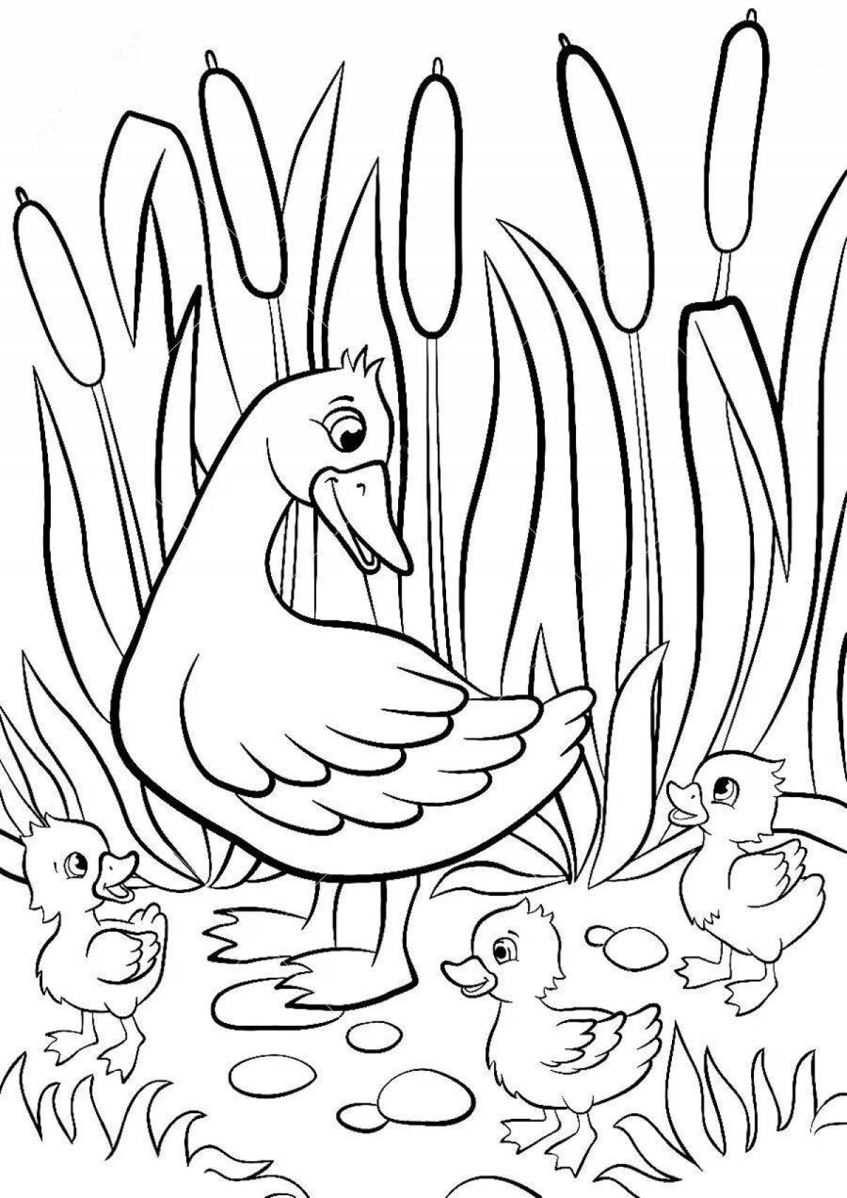 Adorable coloring book attached to fairy tales for children