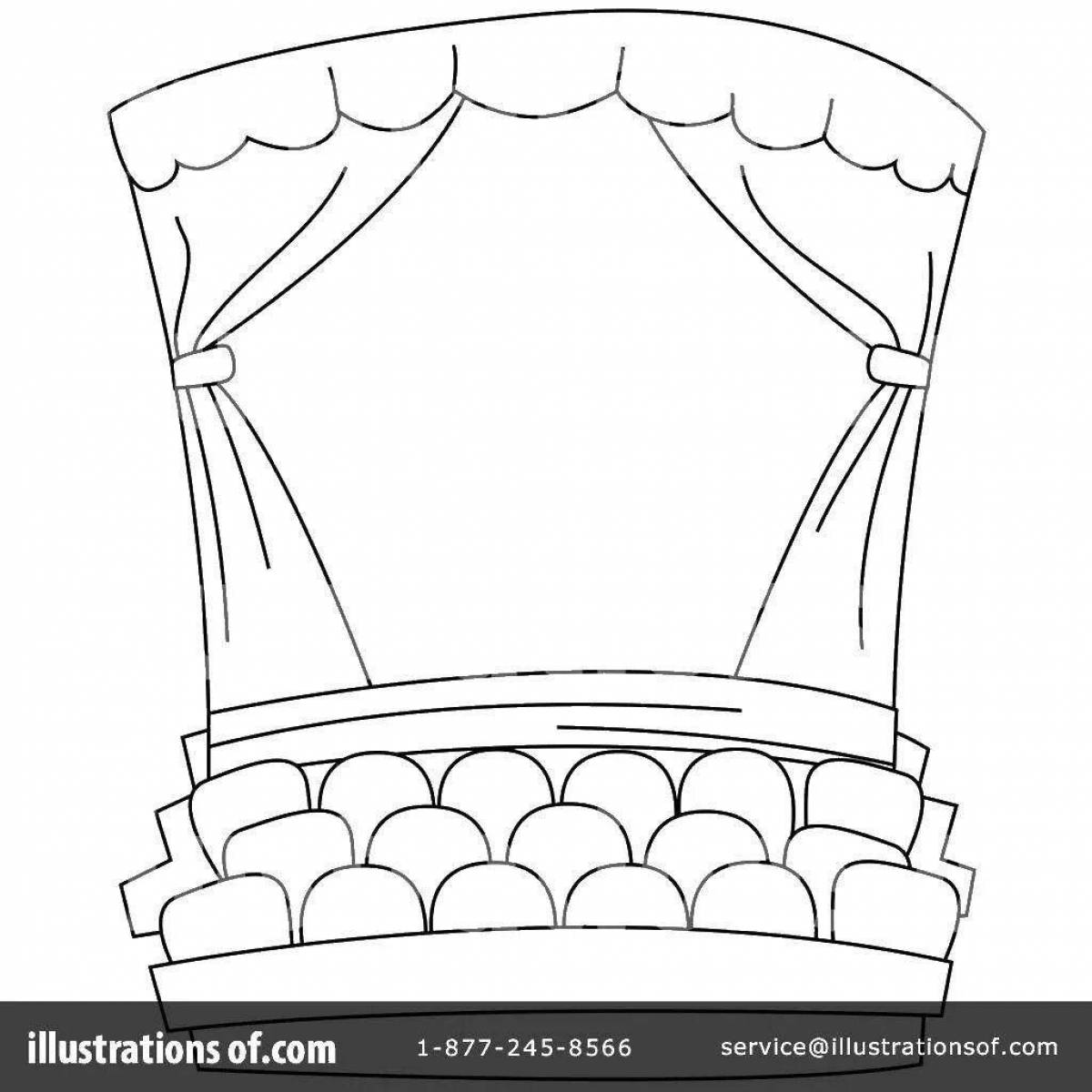 Coloring page magnificent theater stage