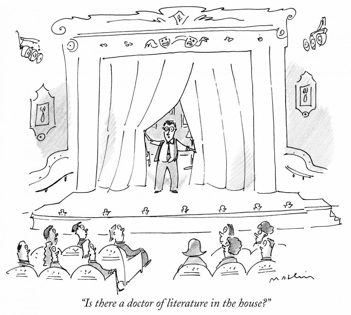 Luxury theater stage coloring page