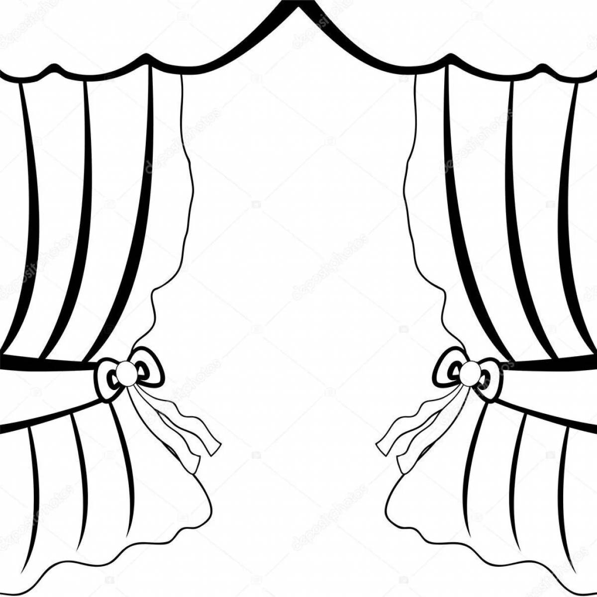 Amazing theater stage coloring page