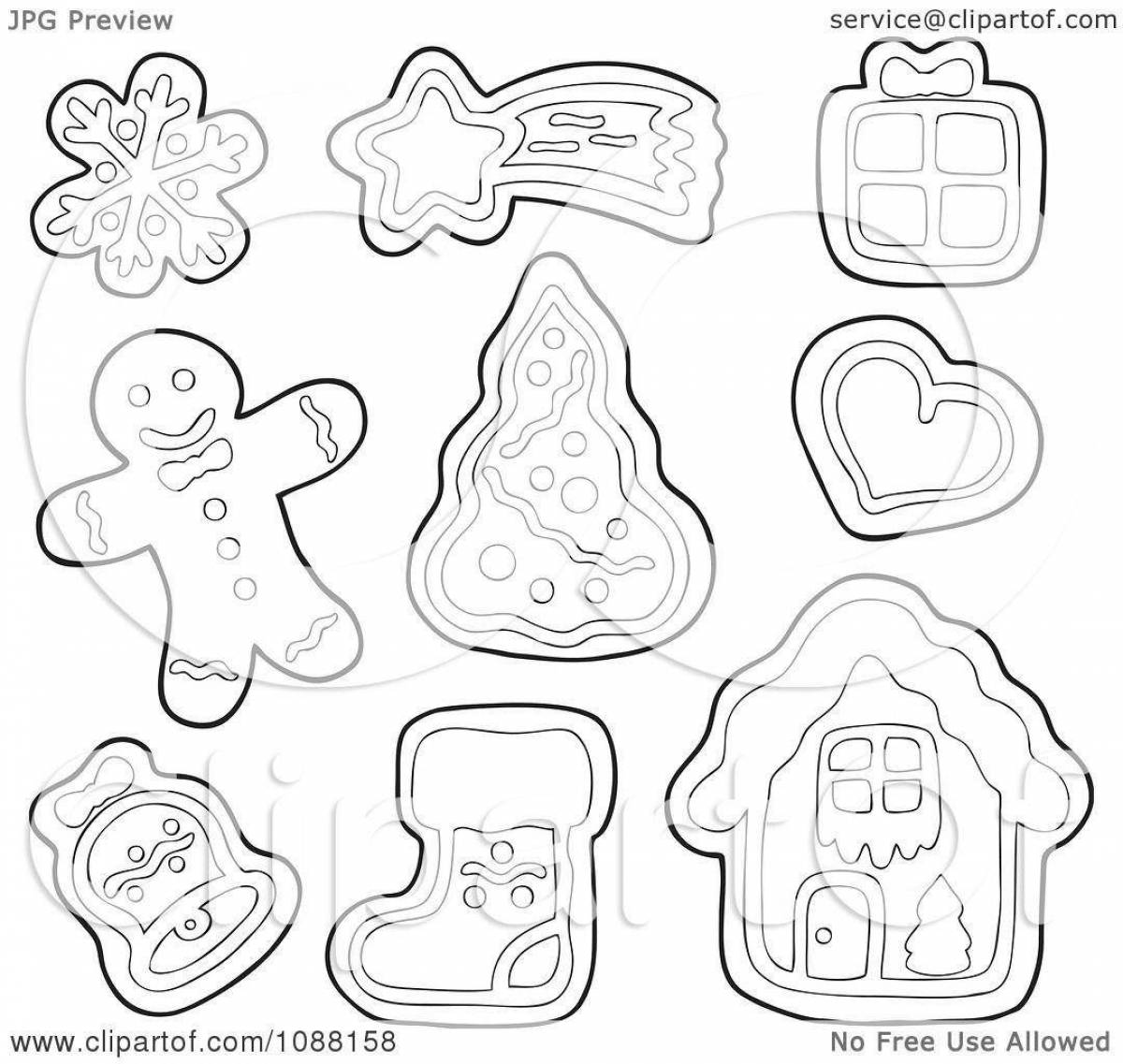 Fun gingerbread coloring book