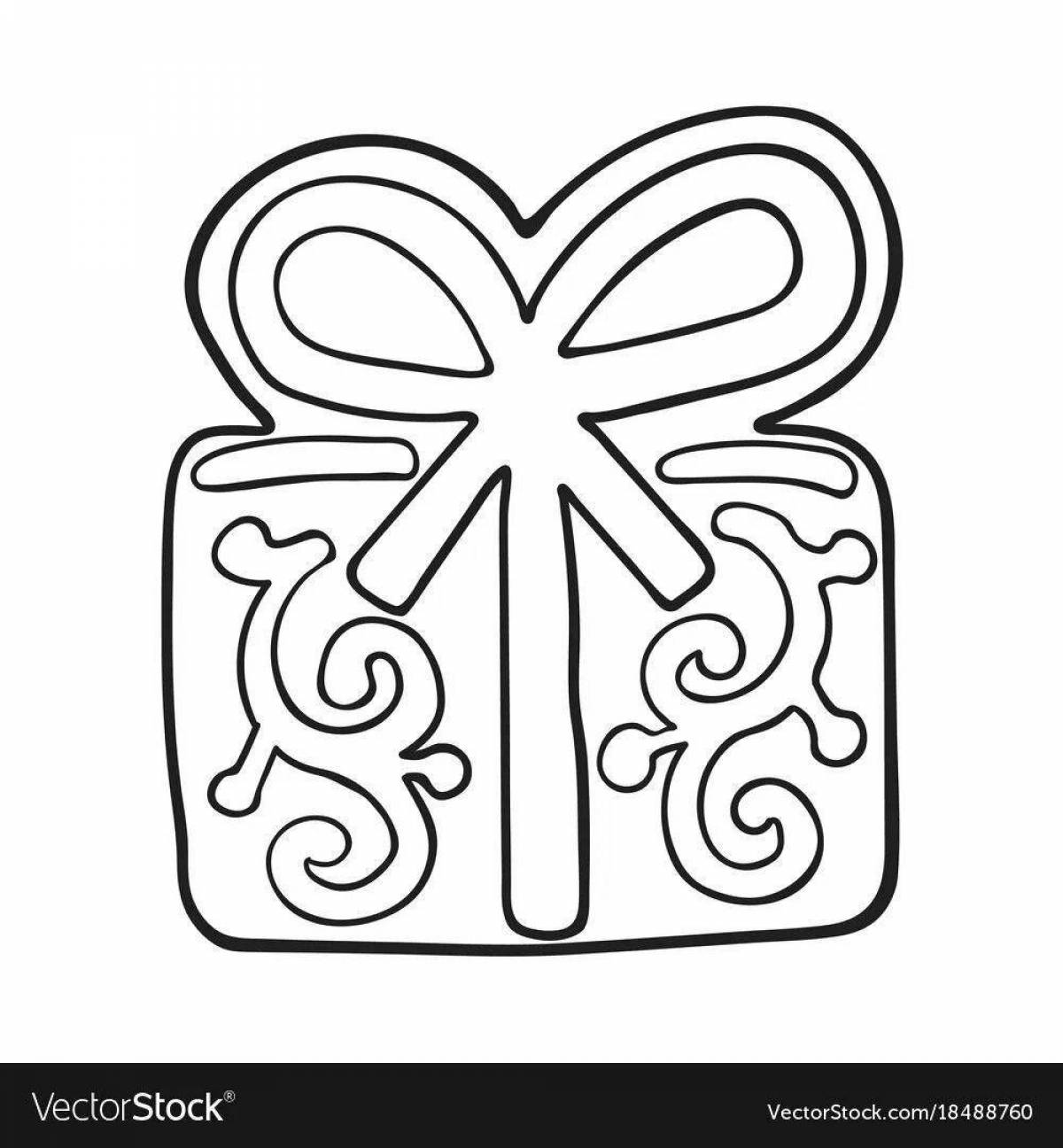 Coloring page joyful gingerbread