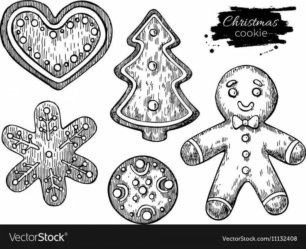 Large gingerbread coloring page