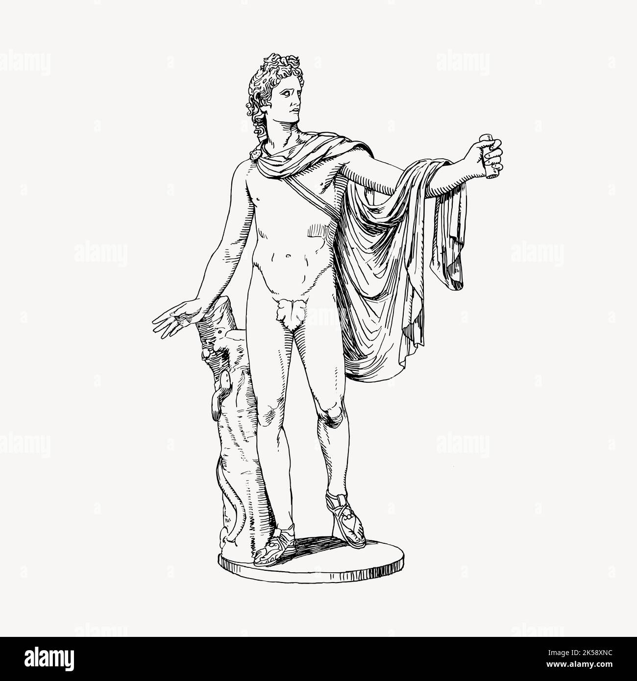 Gorgeous Dionysus god coloring page