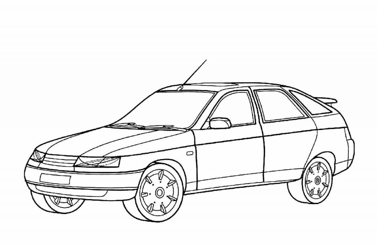 Coloring page charming lada priora