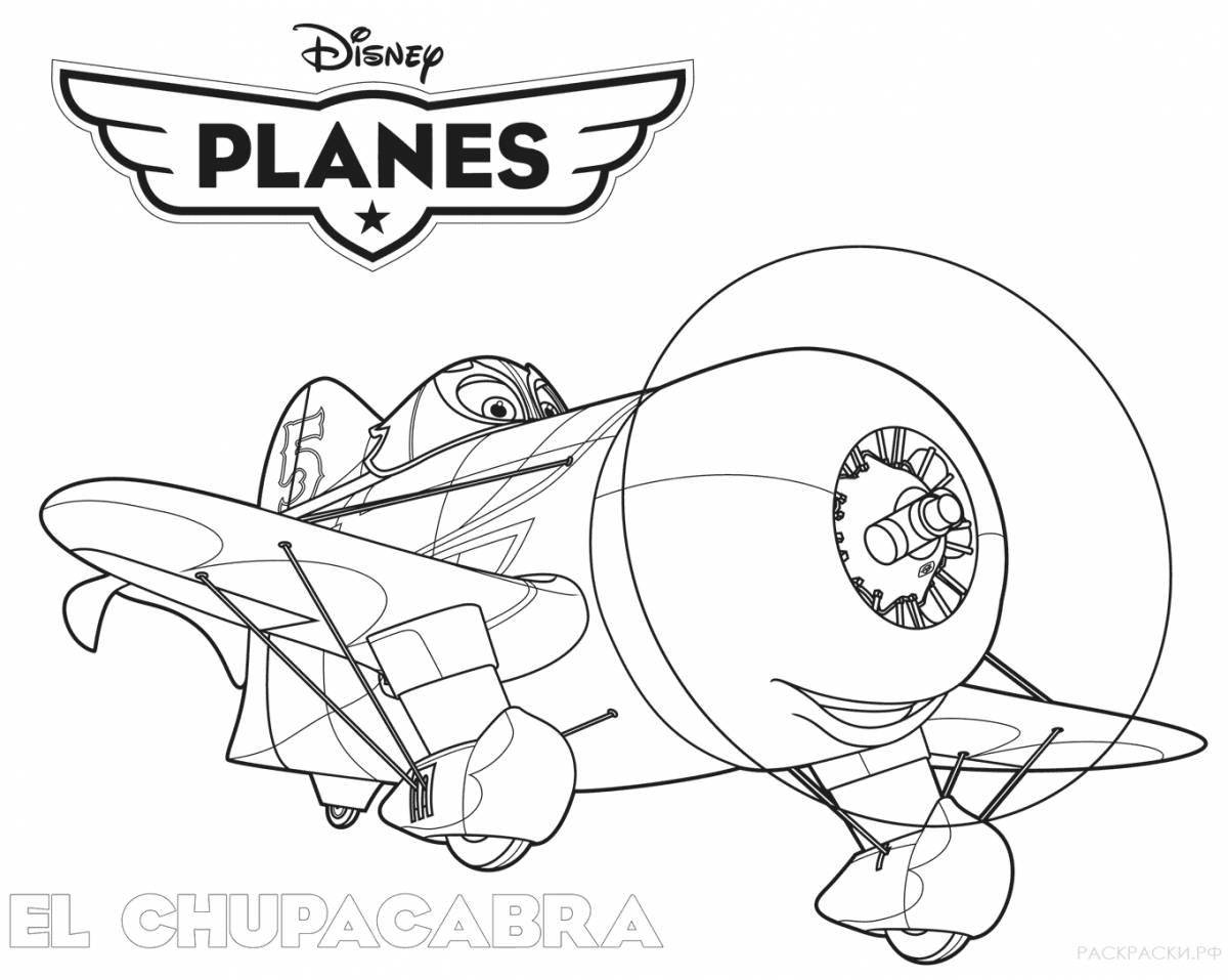 Adorable Disney planes coloring page