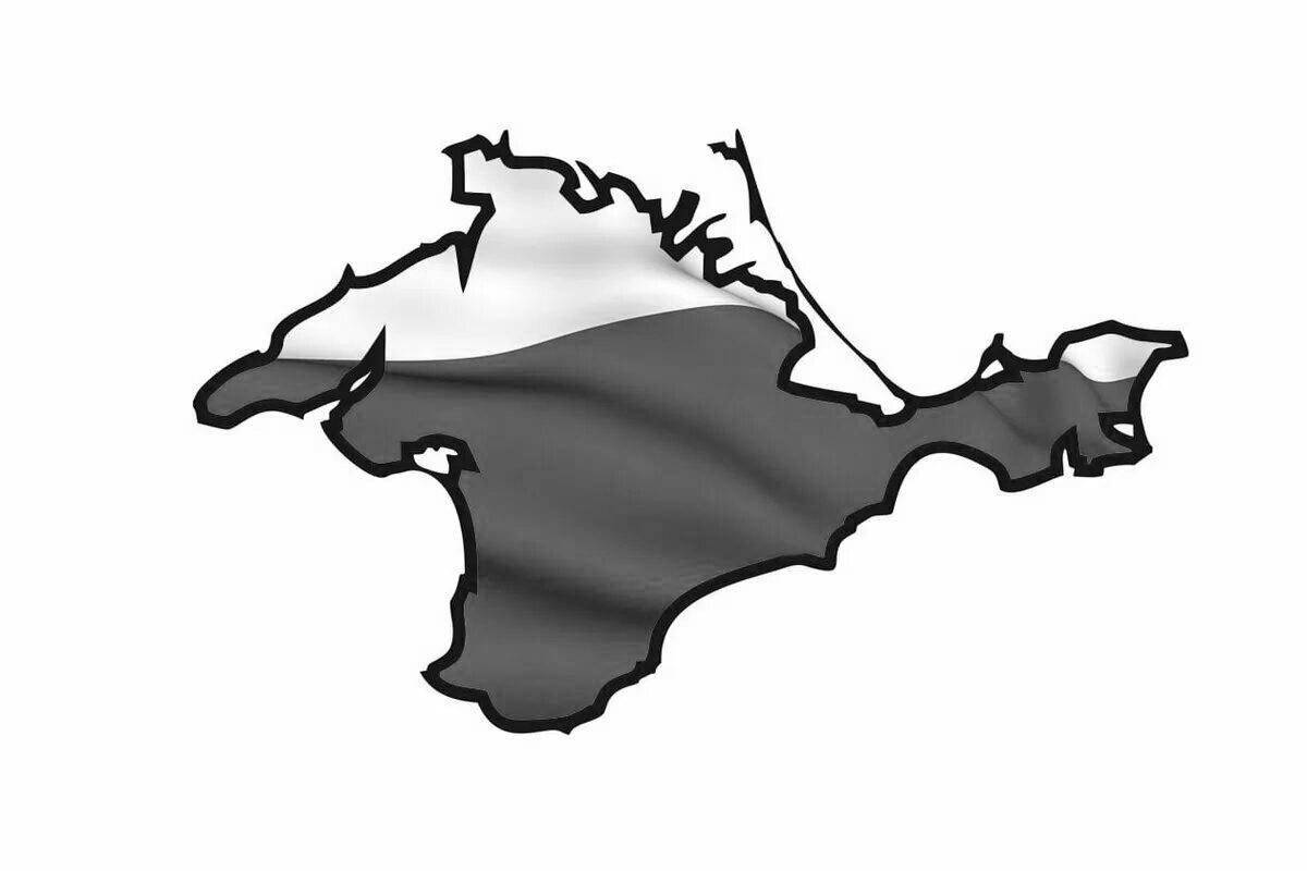 Detailed coloring of the Crimean peninsula