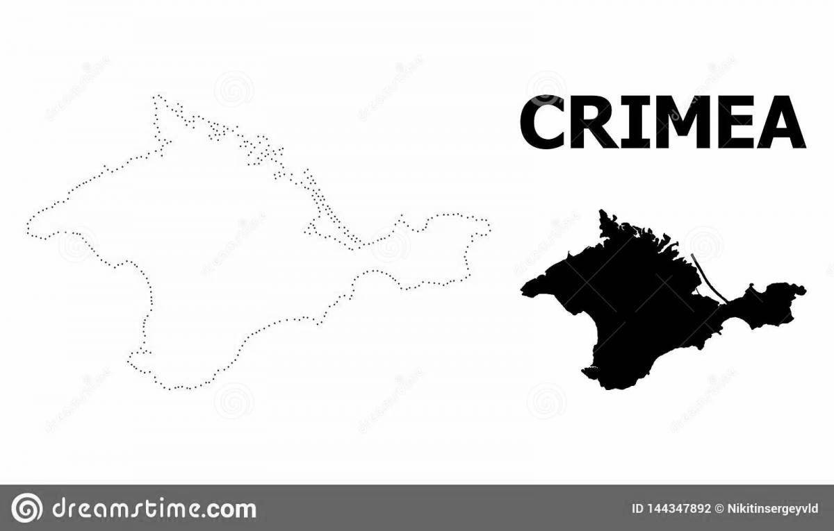 Coloring book inviting peninsula of crimea