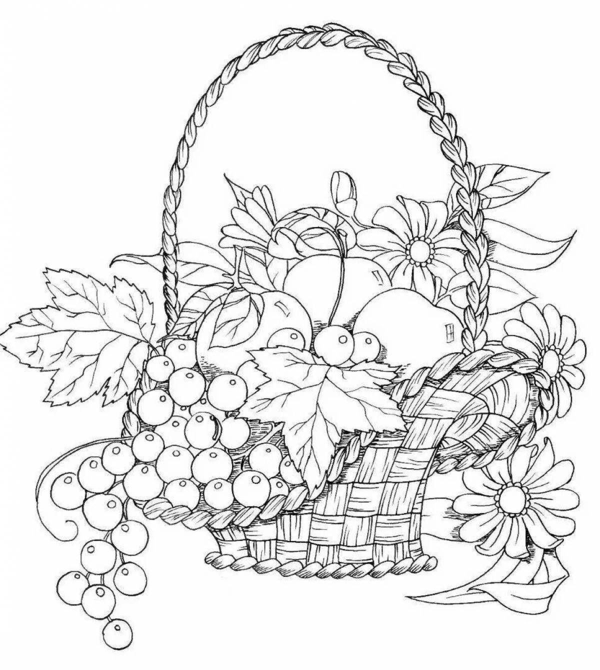 Colouring peaceful autumn bouquet