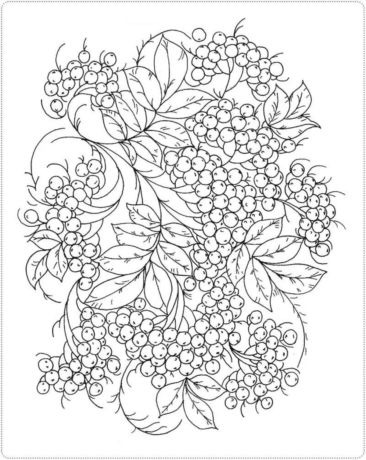 Refreshing autumn bouquet coloring book