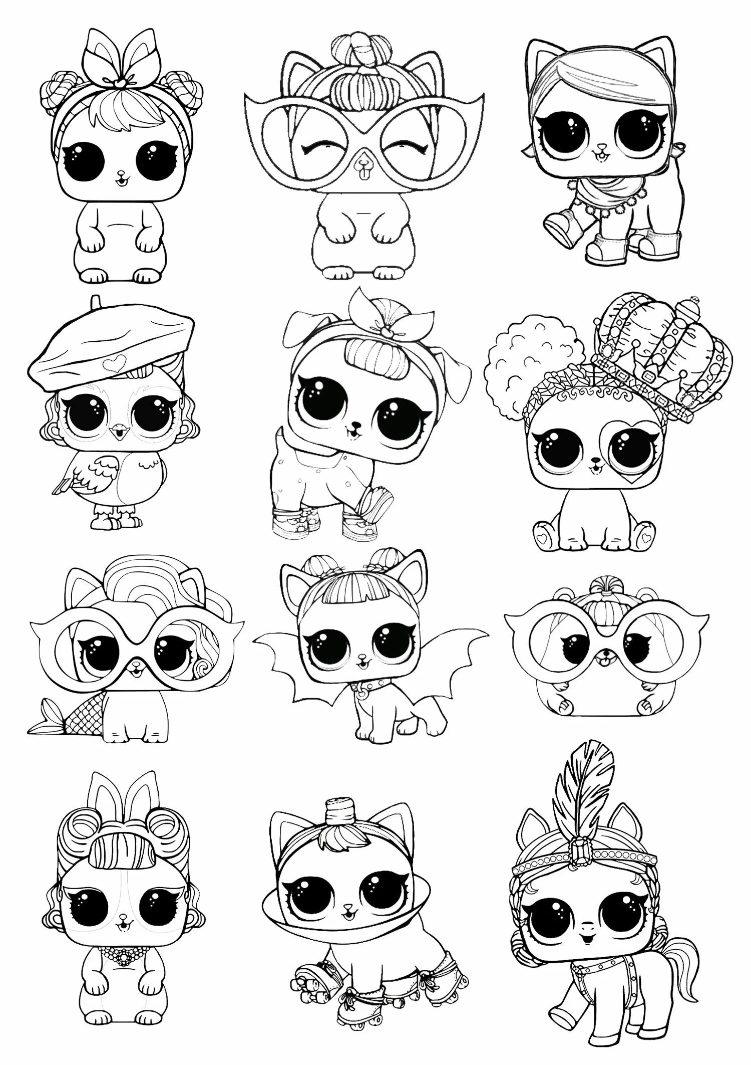 Major coloring pages lol animals