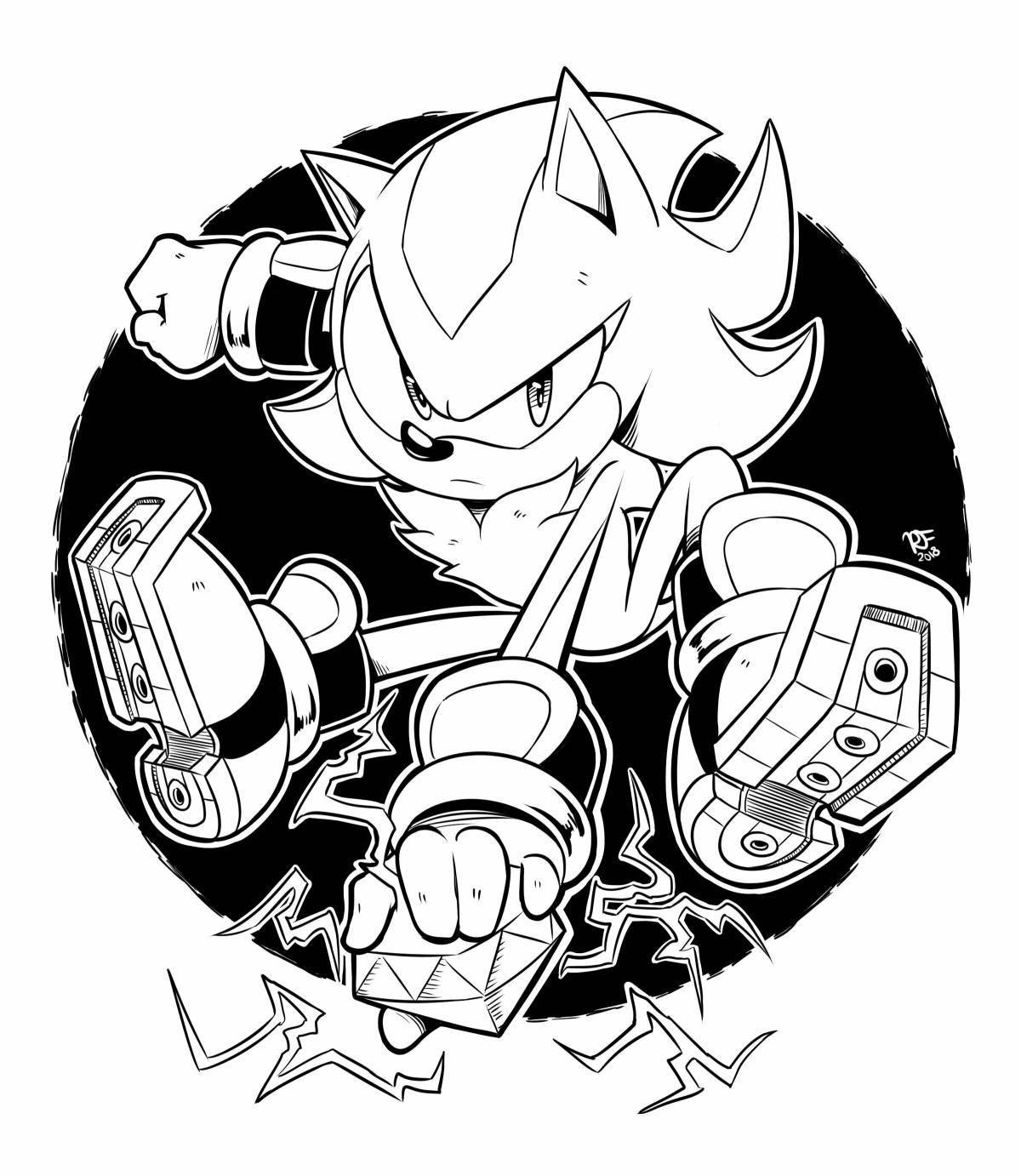 Excalibur sonic bright coloring page