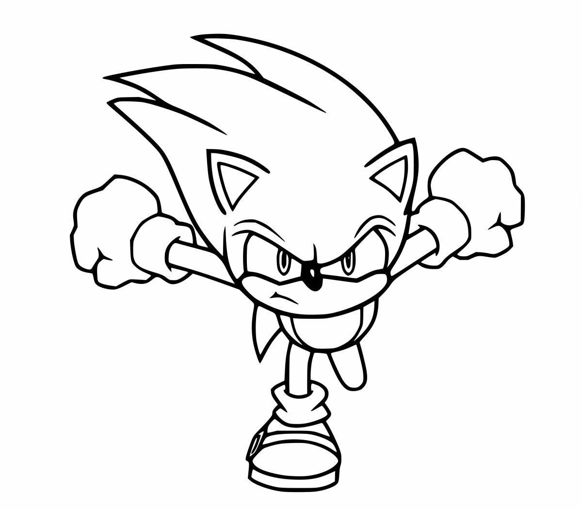 Excalibur sonic awesome coloring page